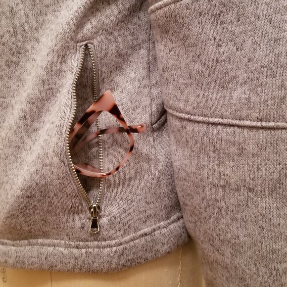 Heather Grey Moto Sweater Jacket - Picture 4 of 5